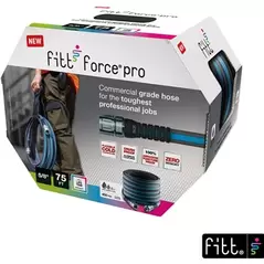 FITT 5/8"x75' Force Pro Commercial Hose Grey w/ Blue Stripe