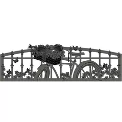 Painted Sky Bicycle Bench Iron