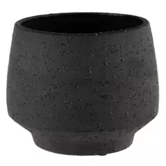 SSI 4" Stoneware Tapered Pot Charcoal