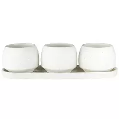 SSI Stoneware Trio Assortment White