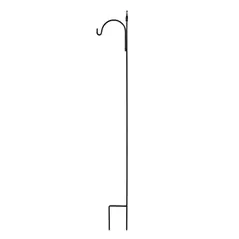 AGW Square Tall Single Finial Matte Black