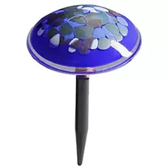 APM 4" Art Glass Mushroom Blue