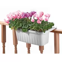 Apollo 20" Adjustable Railing Planter White