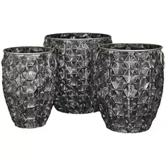 Braun Round Honeycomb Black