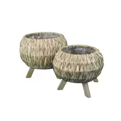 Braun Seagrass Bowl Planter Medium