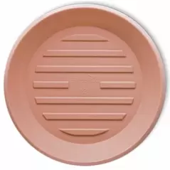 Crescent 8" Round Universal Saucer Weathered Terracotta