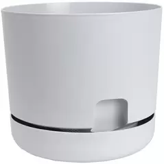 DCN 8" Oasis Self Watering Planter Light Grey