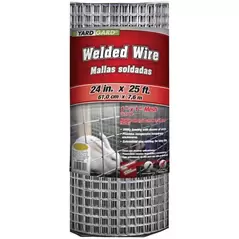 Yard Gard 2'x25' 16G Welded Wire Galvanized 1"x1" Mesh