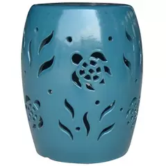 MCarr 19" Tall Sea Turtle Stool Peacock