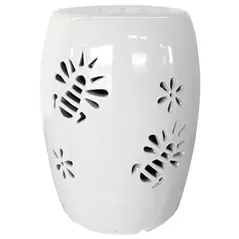 MCarr 19" Tall Bumblebee Stool White