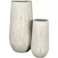 MCarr 8pc Oyster Concrete Planter Pallet Antique White