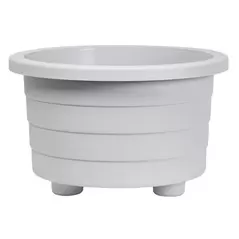 DCN 15" Futura Round Patio Planter Light Grey