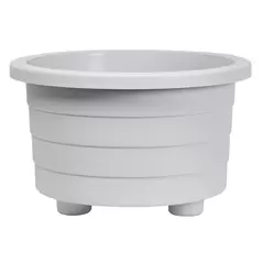 DCN 18" Futura Round Patio Planter Light Grey