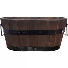 Devault 12" x 7" x 5" Oval Planter Dark Oil Stain