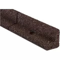 EcoBorder 4' Recycled L-Shape Brown Rubber Edging