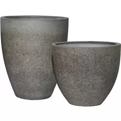 MCarr 24pc Ficonstone Round Planter Pallet Gray Stone