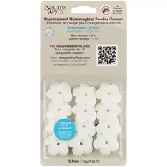 Natures Way Hummingbird Replacement Flowers w/ Cleaning Brush White Anemone