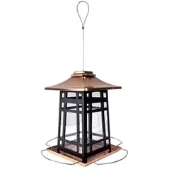 Natures Way Metal Gazebo Bird Feeder Copper Arches 3.3qt