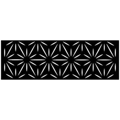 Outdeco 16"x48" Metal Fence Top Stars Black