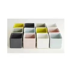 Palm Spring 4.5"x3.5" Cube Cashe Pot