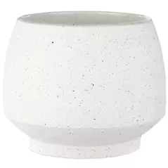 SSI 4" Stoneware Tapered Pot White