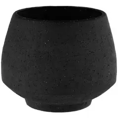 SSI 4.5" Stoneware Tapered Pot Charcoal