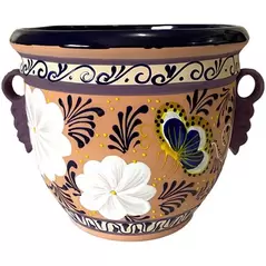Talavera 12" Bella Especial Dolares Pot Natural
