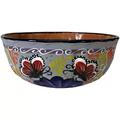 Talavera 12" Bella Especial Color Bowl Blue