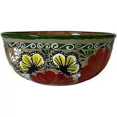 Talavera 12" Bella Especial Color Bowl Green
