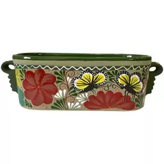 Talavera 12" Bella Especial Window Box Green