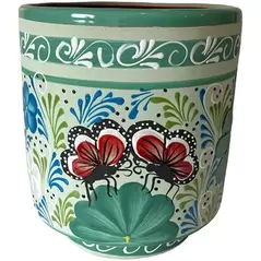 Talavera 12.5" Bella Especial Tall Cylinder Teal
