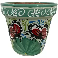Talavera 9" Bella Especial Flower Pot Teal