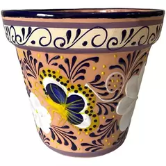 Talavera 9" Bella Especial Flower Pot Natural