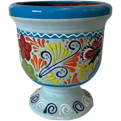 Talavera 8" Bella Especial Urn Planter Lite Blue