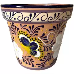 Talavera 7" Bella Especial Flower Pot Natural