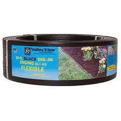 Valley View 3.5"x20' Bender Board w/5 Metal Stakes Coil Black