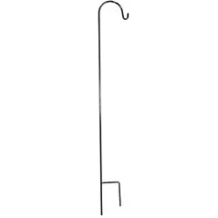 AGW 5/8" Heavy Duty 90" Tall Single Shepherd Hook Black