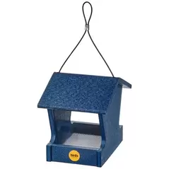 Birds Choice Hopper Feeder Recycled Plastic Navy Peony 1.5