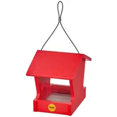 Birds Choice Hopper Feeder Recycled Plastic Red 1.5