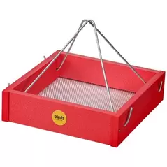 Birds Choice Hanging Tray Recycled Plastic Red