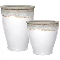 MCarr 30pc Flat Rim Planter Pallet Volcanic White
