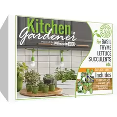 Miracle LED Kitchen Gardener LED Grow Light Kit, 3-Foot Length, with 2 Ultra Grow Lite Full Spectrum Grow Bulbs