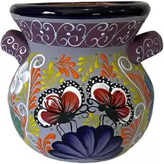 Talavera 10" Bella Especial Moreliana Pot Blue