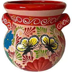 Talavera 10" Bella Especial Moreliana Pot Red