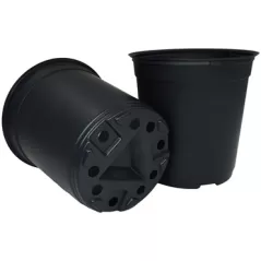 TO Plastics RP-650 Trade Gallon Round Pot, Black, 300 Per Case, 28 Cases Per Pallet, 6.50in D x 6.50in H, 2.53 Quart