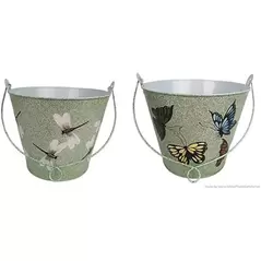 VCS 10" Butterfly & Dragonfly Pail Planters
