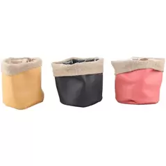 VCS 5" Faux Leather Planters