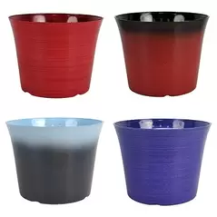 VCS 8" Ombre & Stripe Blue Red Planter