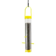 Woodlink Yellow Plastic Finch Tube Feeder