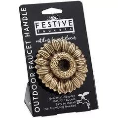 Festive Sunflower Brass Faucet Handle